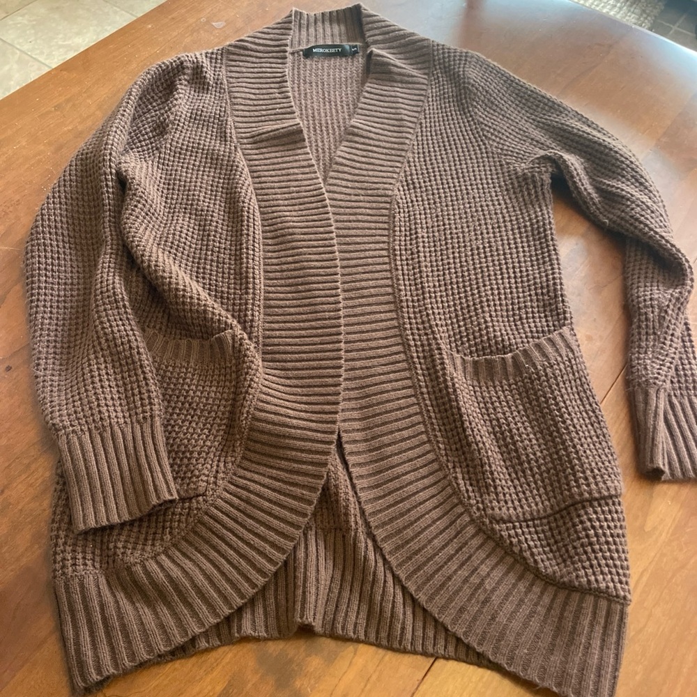 Cozy Brown Women's Cardigan Sweater